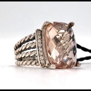 Morganite Ring with Diamonds